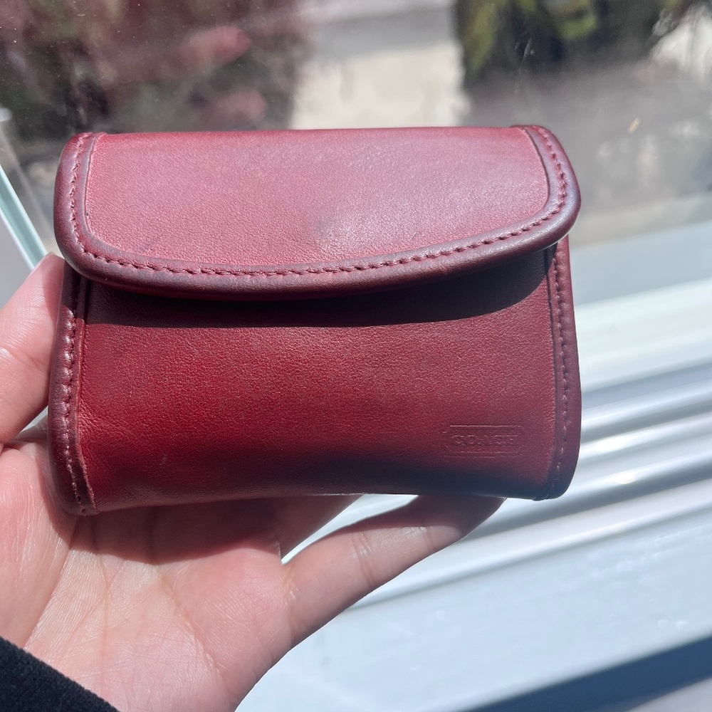 SOLD red coach multifunctional wallet